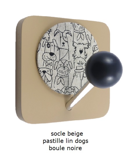 Patère socle carré beige