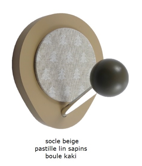 Patère socle poire beige