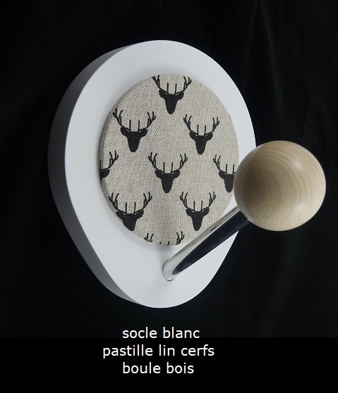 Patère socle poire blanc